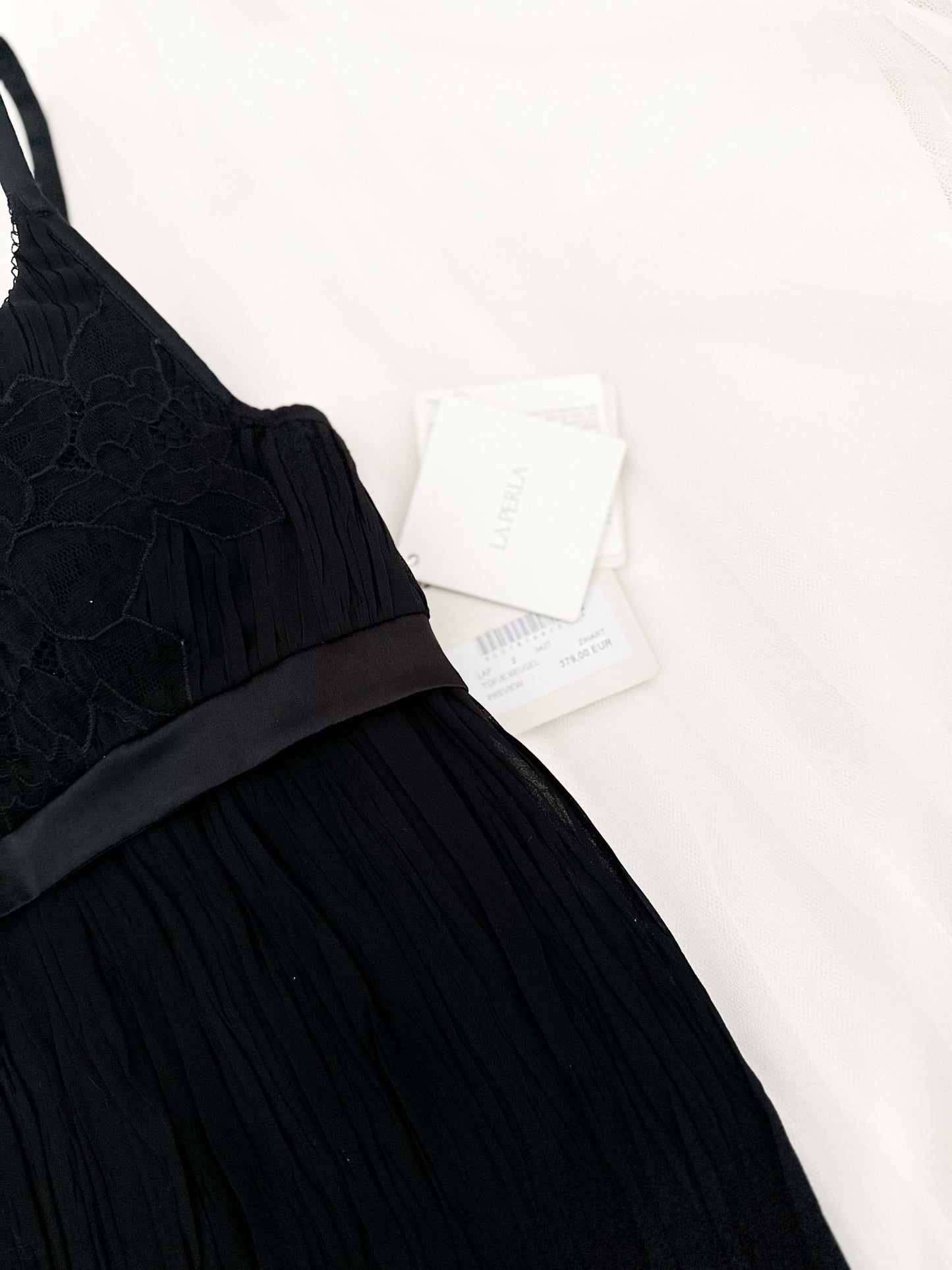 BLACK SILK LA PERLA BUSTIER (75B/70C)
