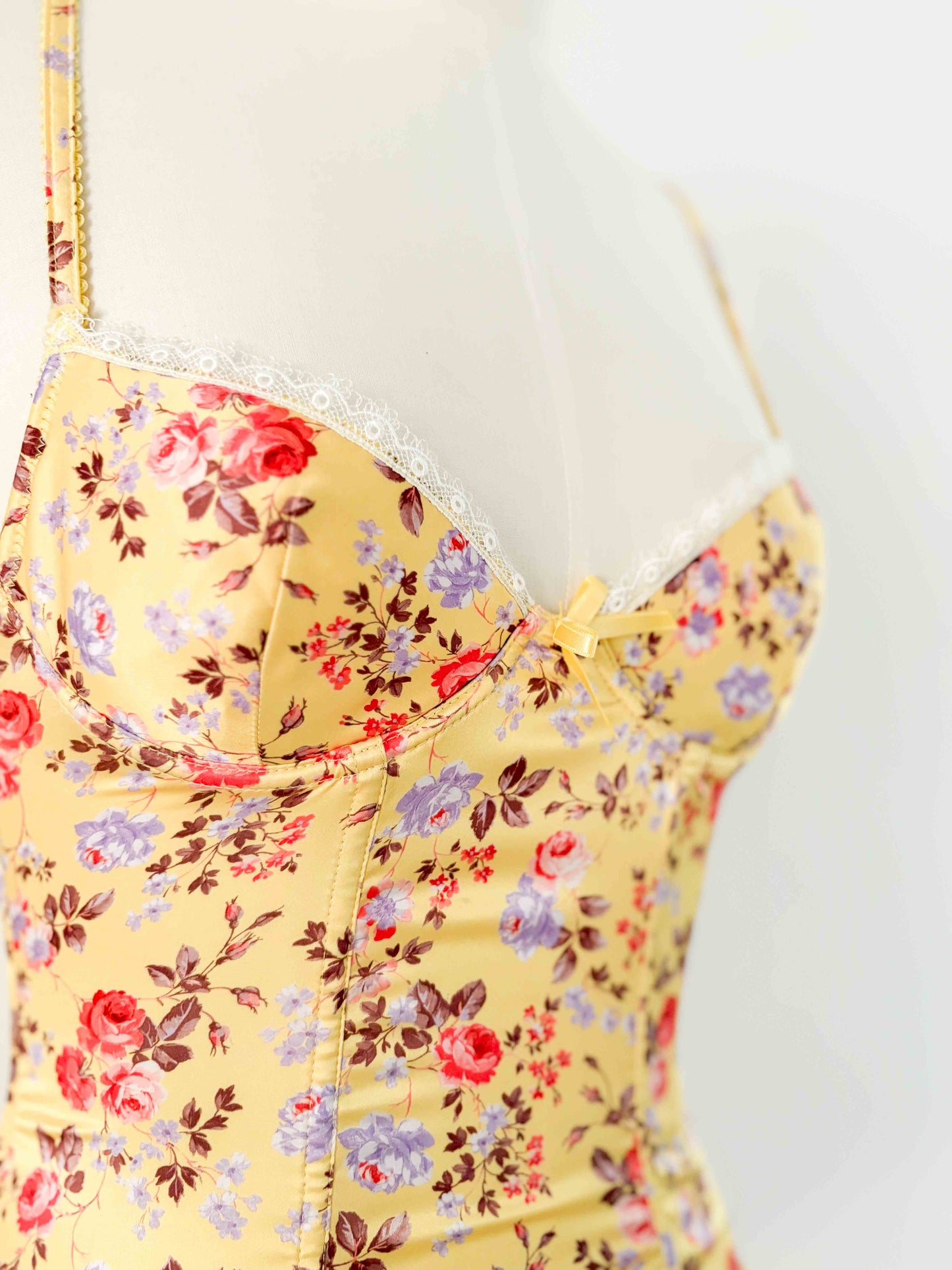 SUNSHINE FLORAL SATIN BUSTIER (75A/70B)