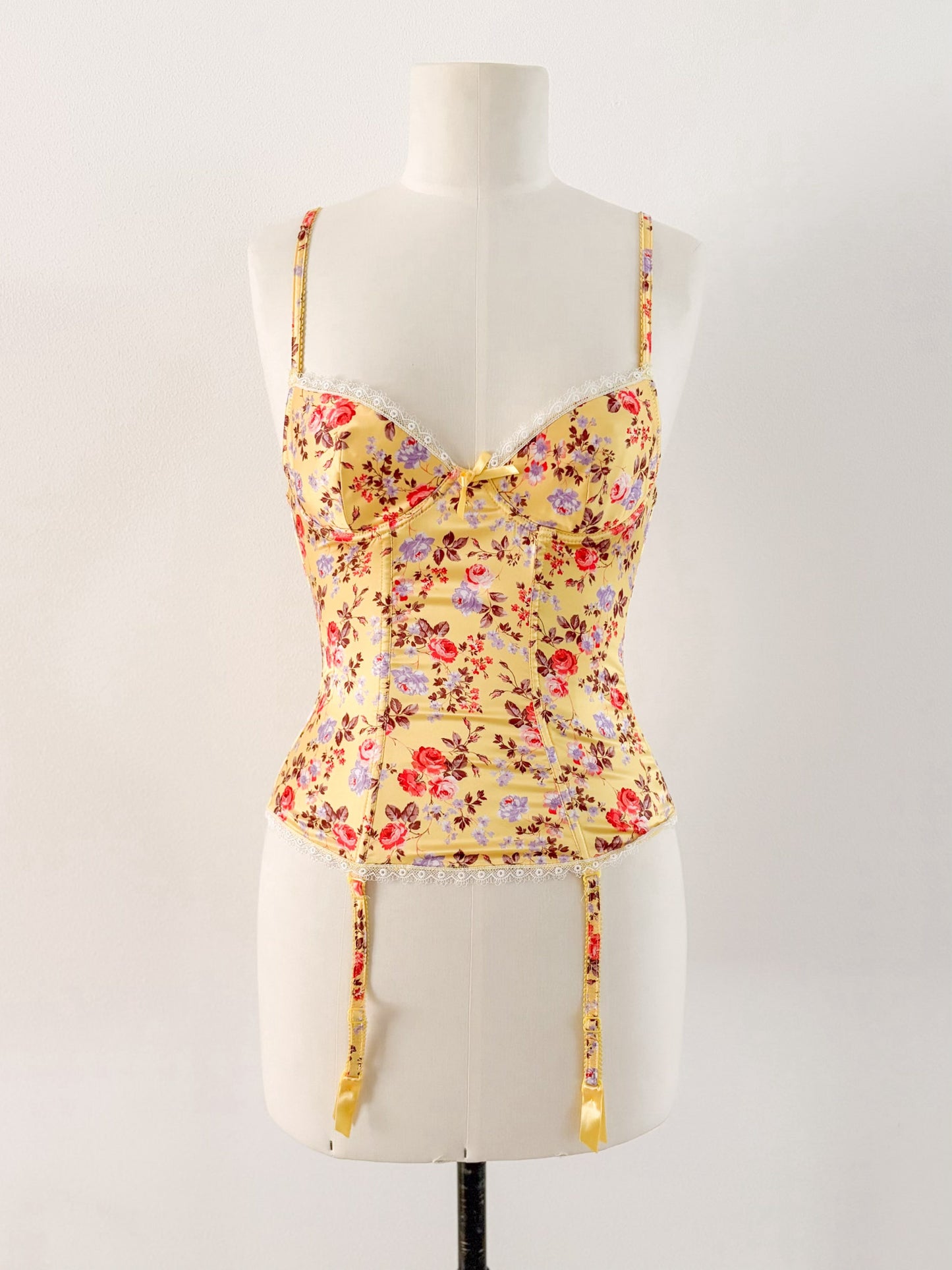 SUNSHINE FLORAL SATIN BUSTIER (75A/70B)