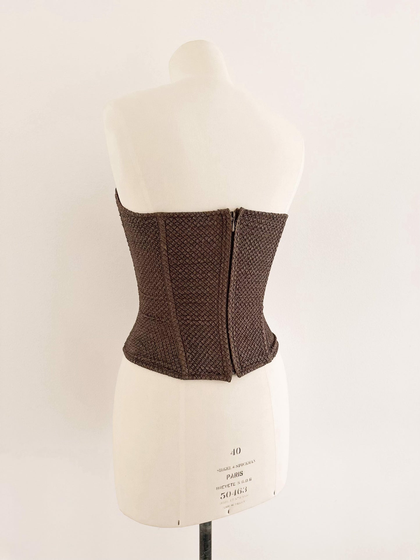 FRENCH BROWN CORSET (XS - S)