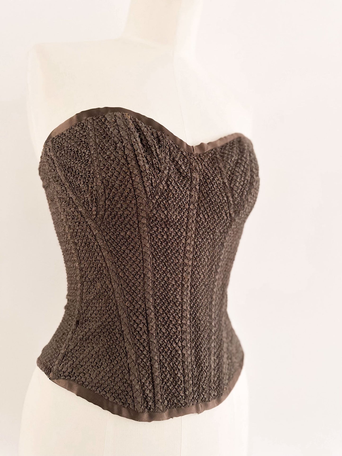 FRENCH BROWN CORSET (XS - S)