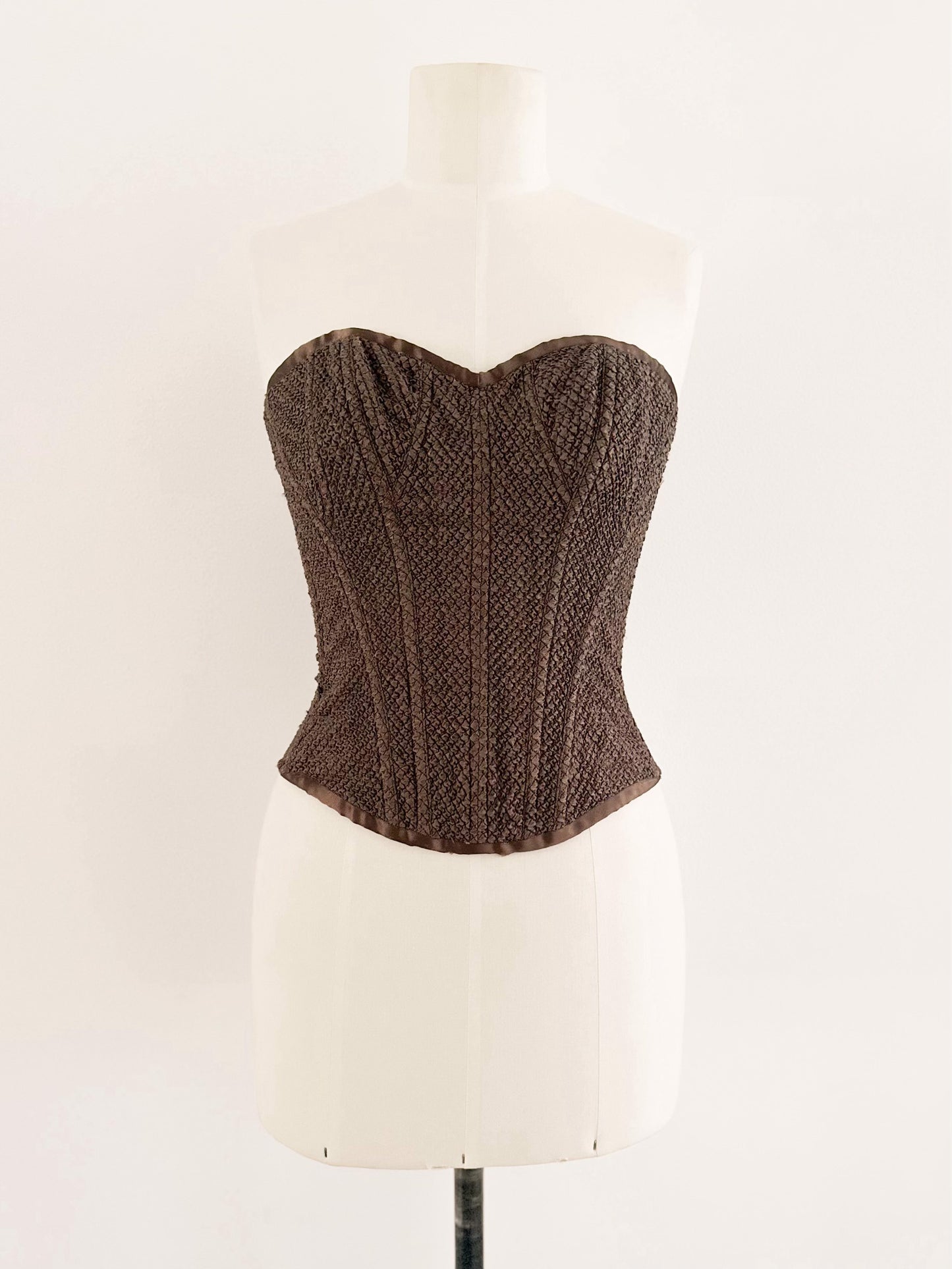 FRENCH BROWN CORSET (XS - S)