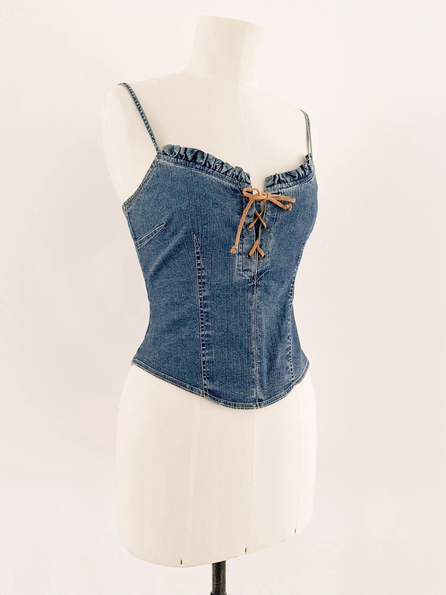 DENIM CORSET TOP (S - M)