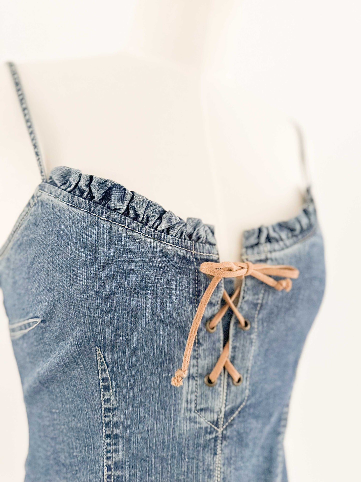DENIM CORSET TOP (S - M)