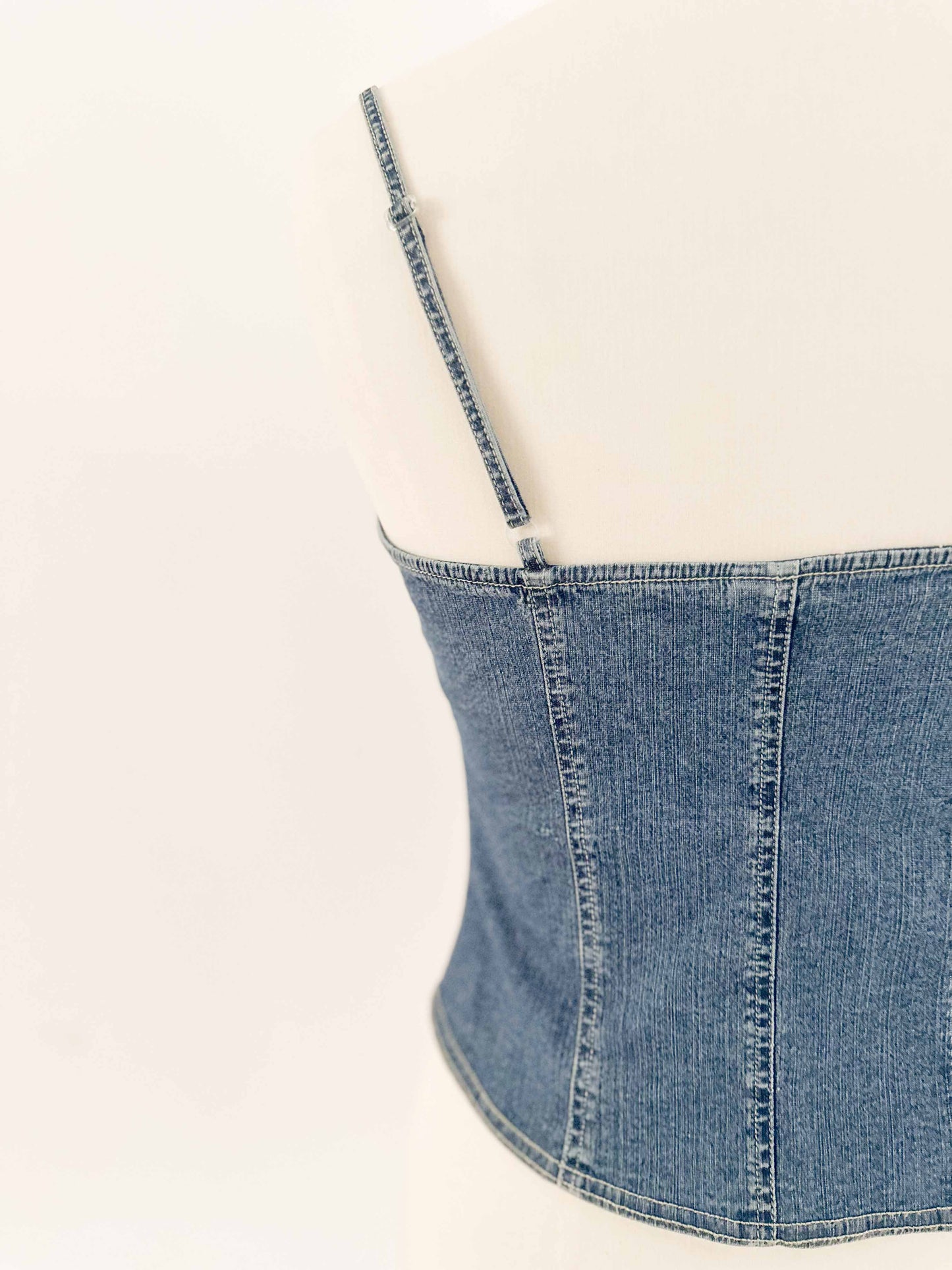 DENIM CORSET TOP (S - M)