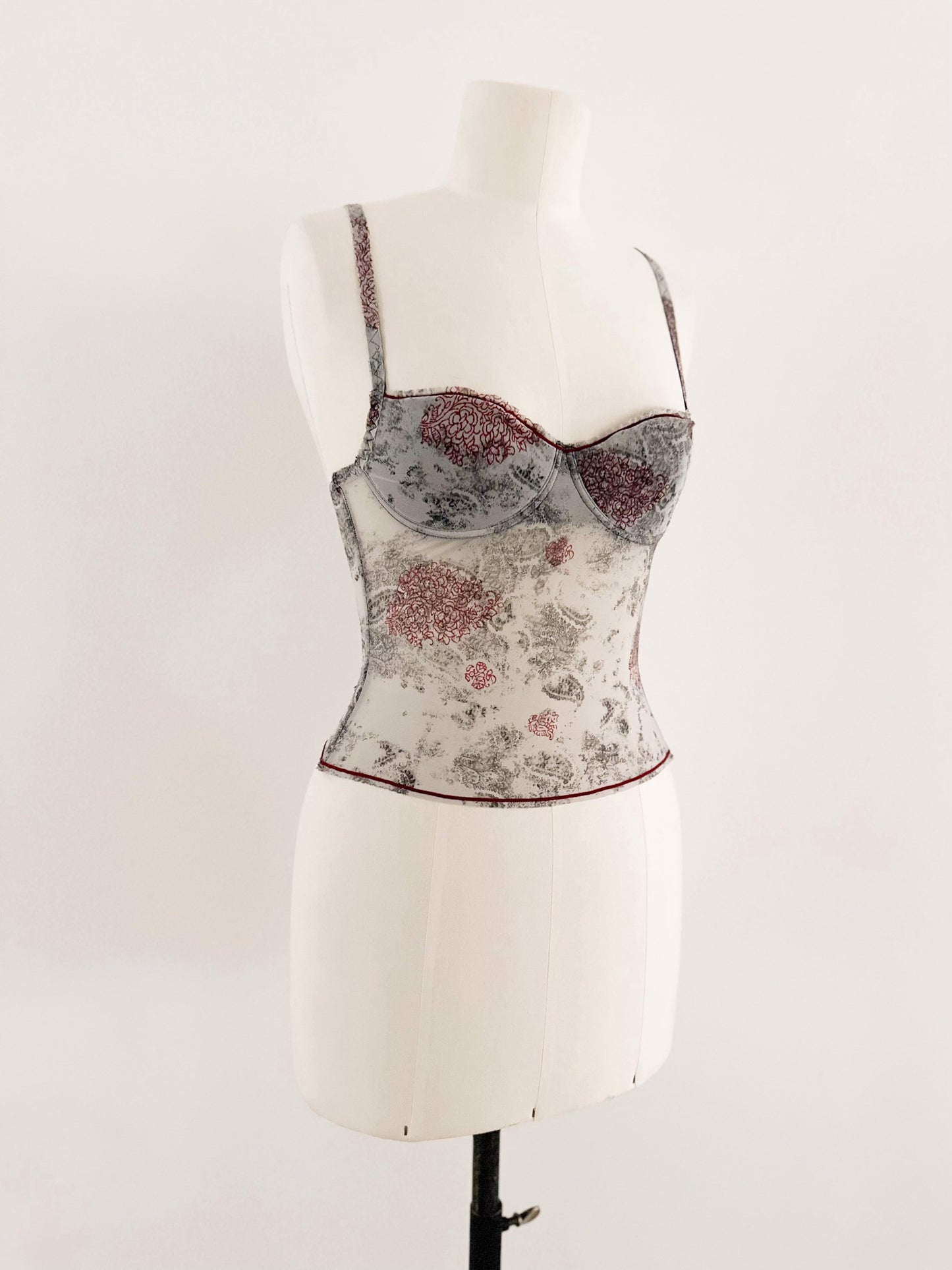 GREY Y2K BUSTIER (75B/70C)