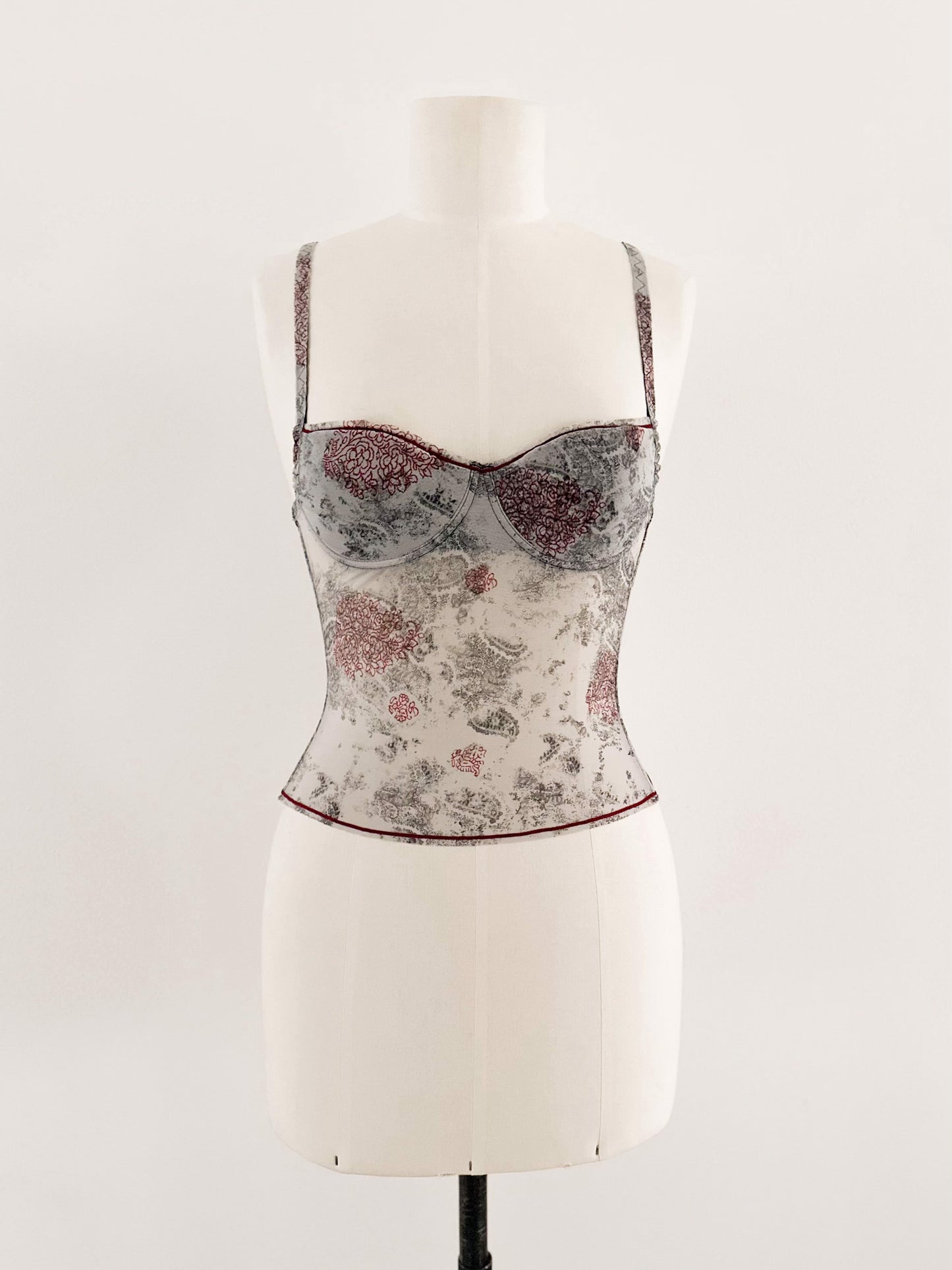 GREY Y2K BUSTIER (75B/70C)