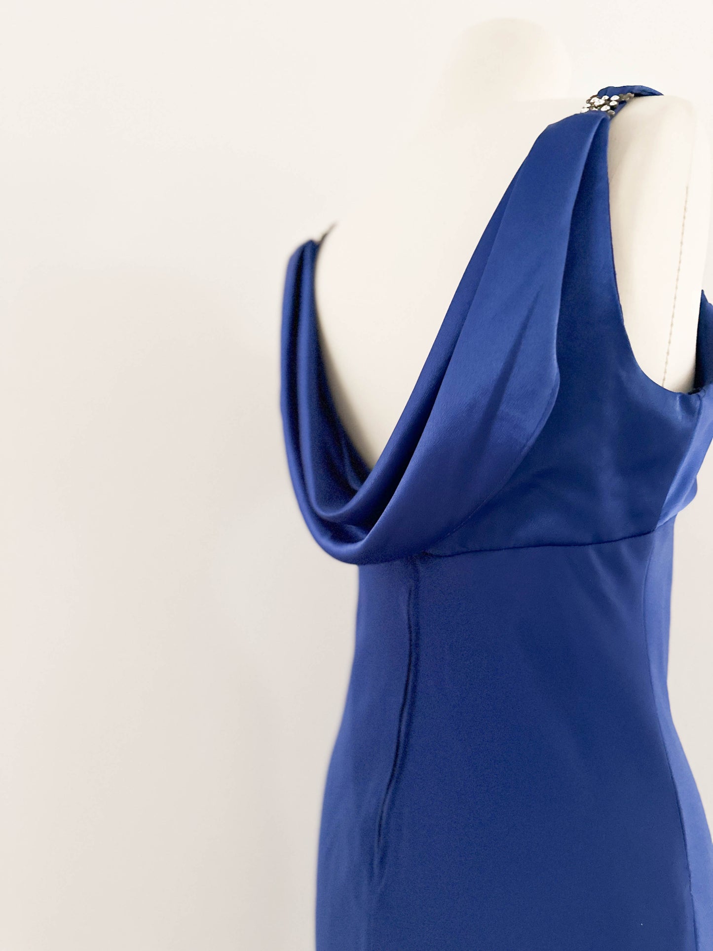 KOBALT DRAPED GOWN (S - M)