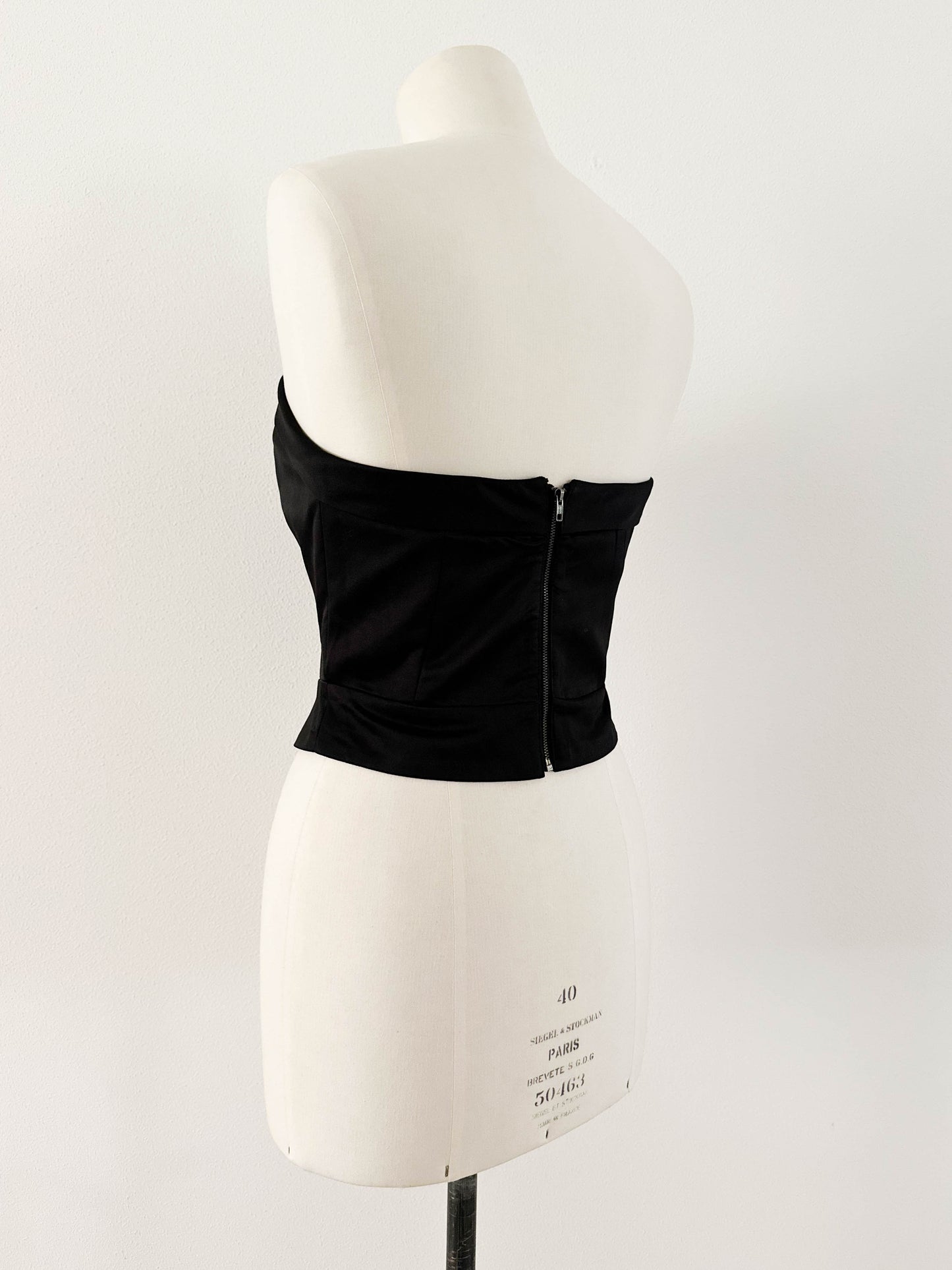 BLACK BOW CORSET (75B/70C)