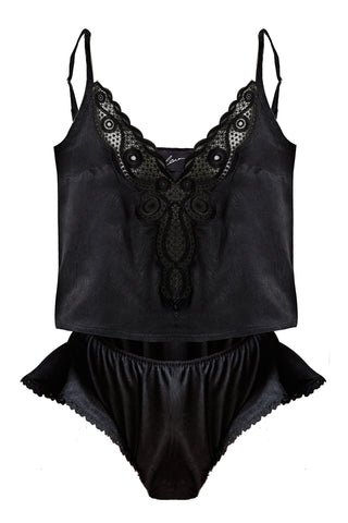 LACE CAMISOLE BLACK - LENAGERIE