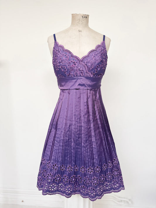 SILK ITALIAN BRODERIE BUSTIER DRESS (S - M)