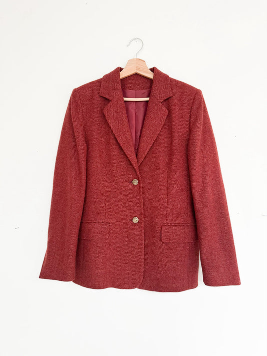 WOOL RED BLAZER (M - L)