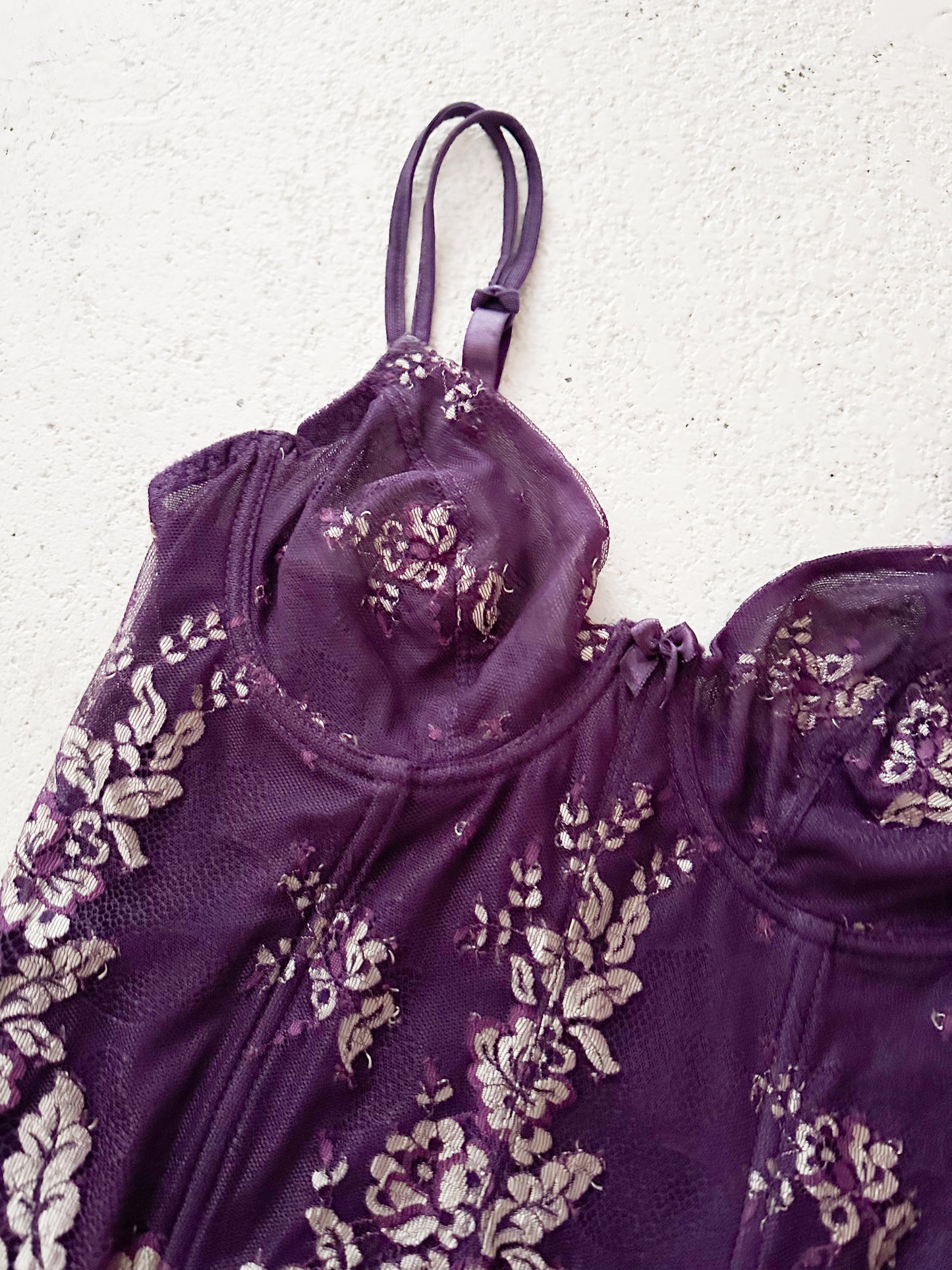 GOLDEN PURPLE LACE BUSTIER (75B/80A)