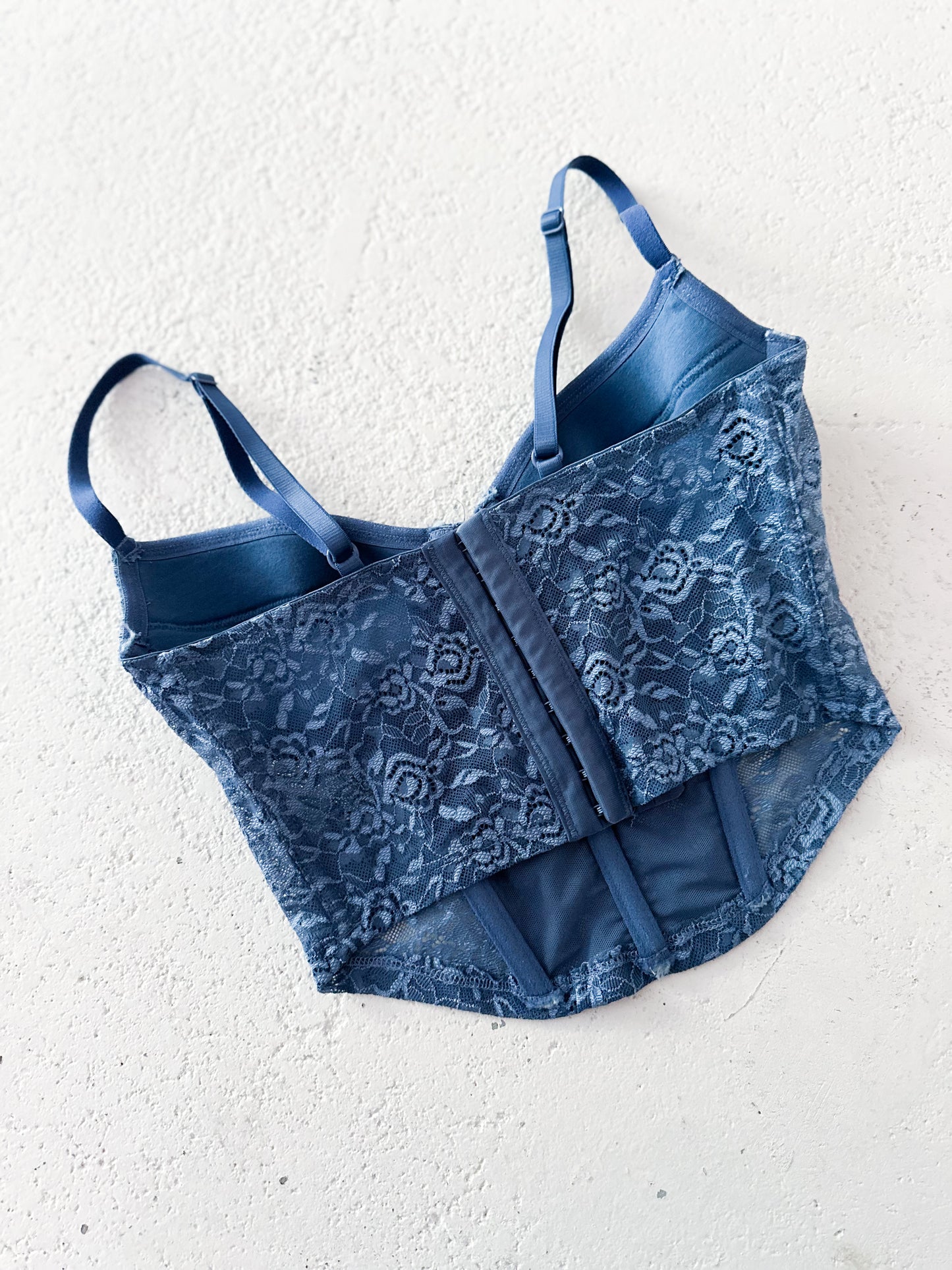 LACE DENIM BUSTIER (75B/70C)