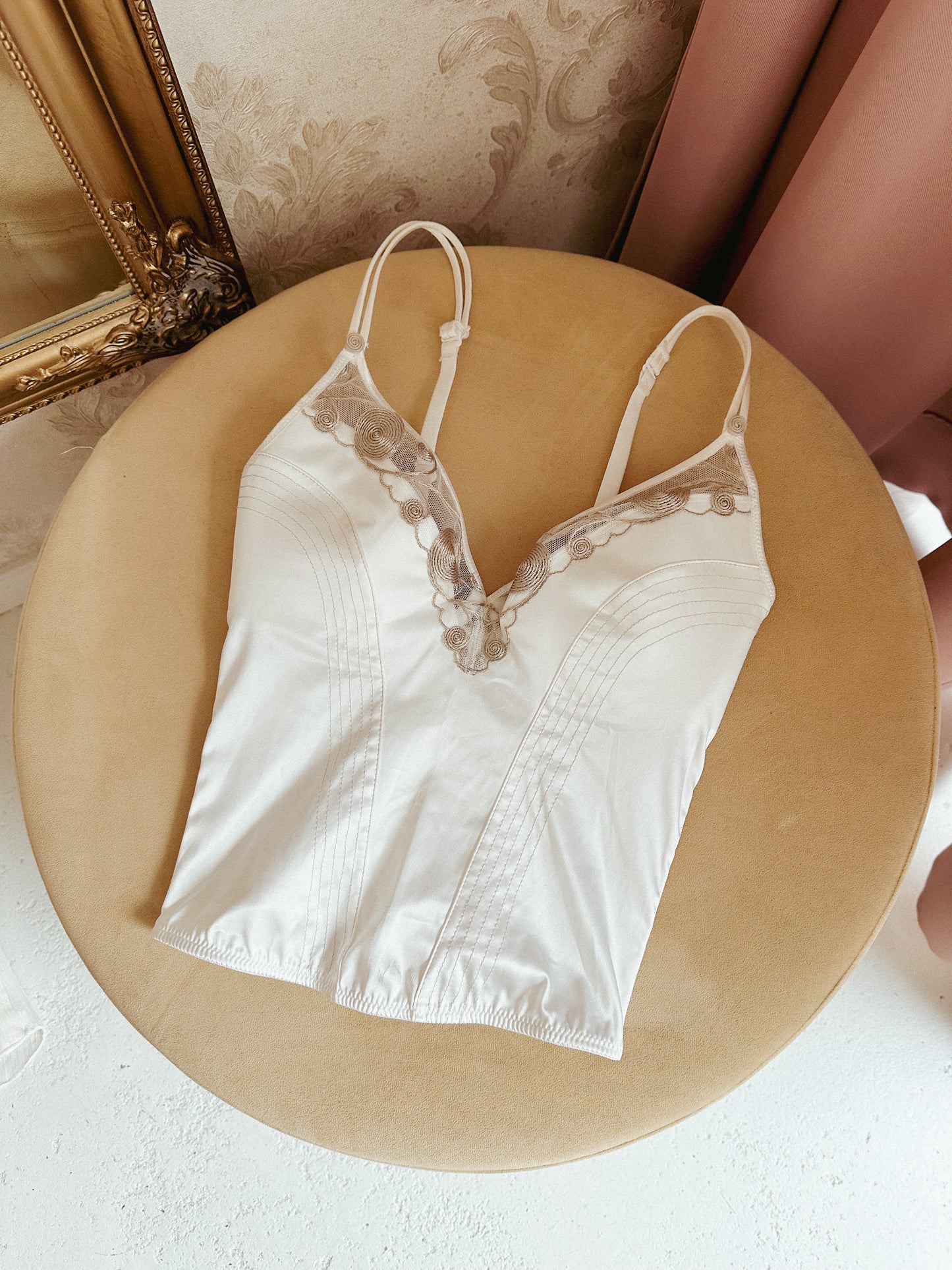 IVORY SILK GOLDEN BUSTIER (65D/70C)