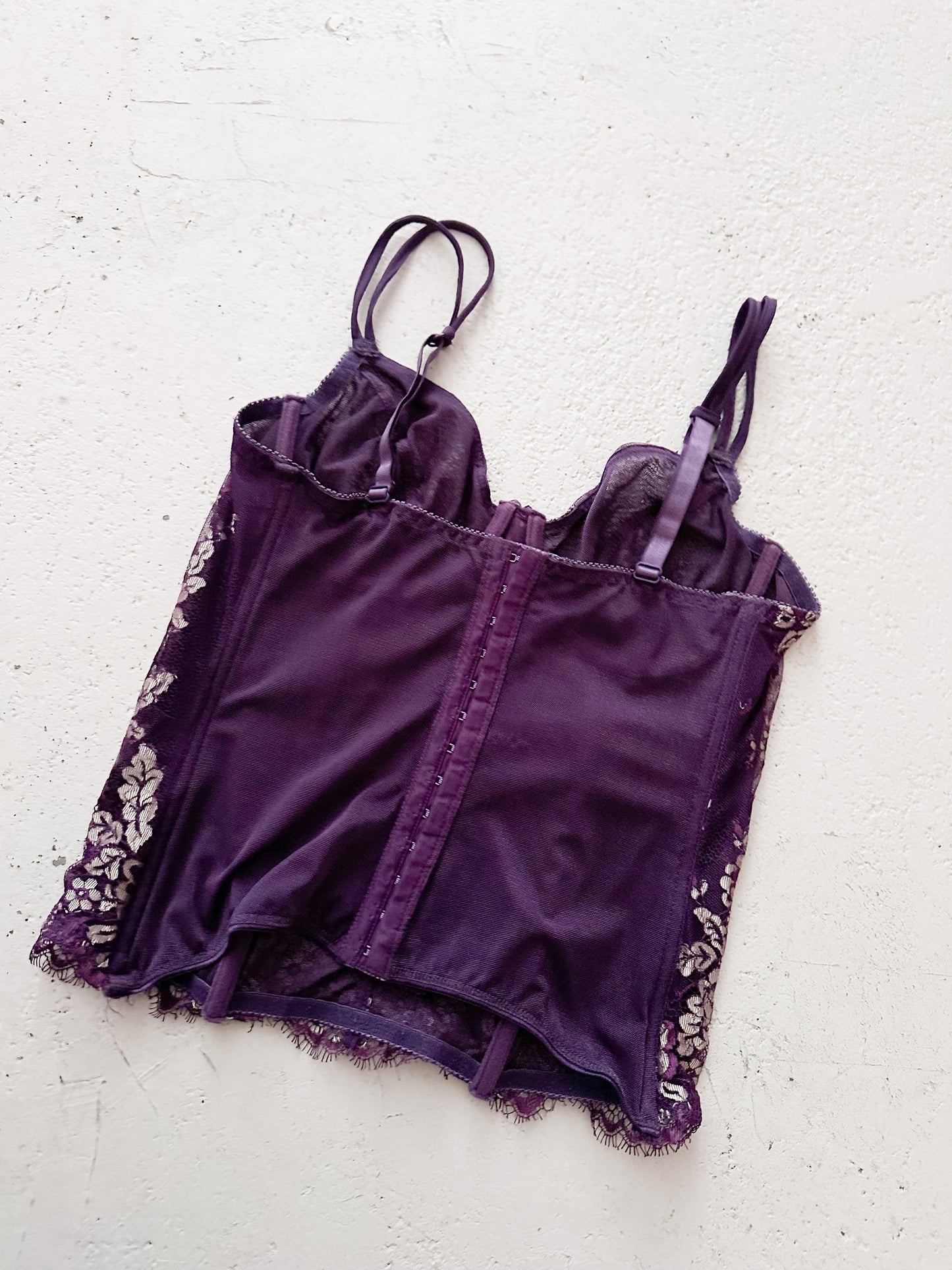 GOLDEN PURPLE LACE BUSTIER (75B/80A)