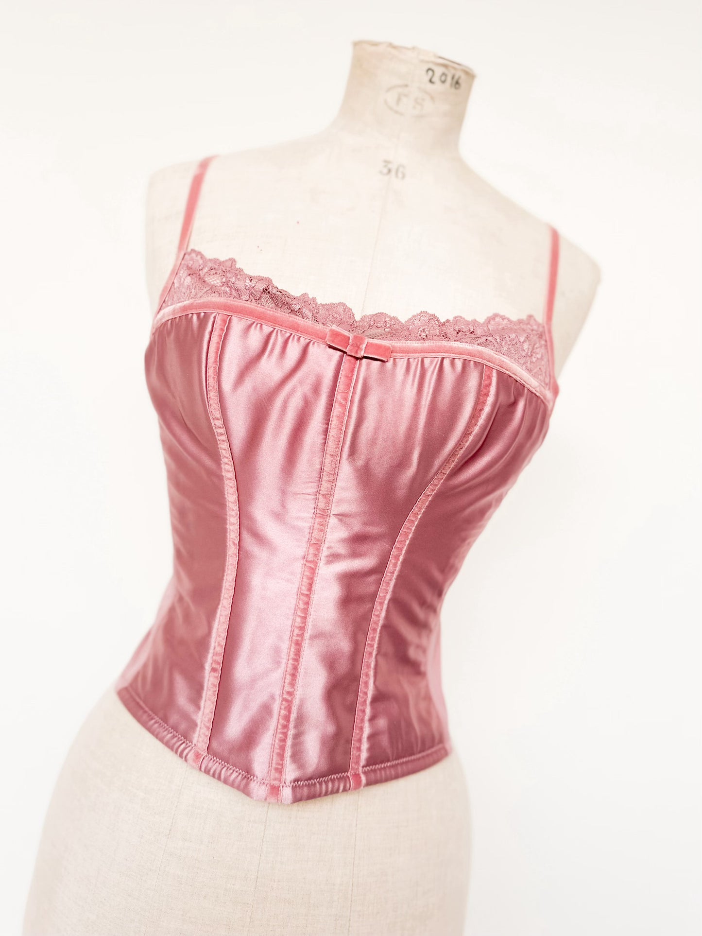 DUSTY ROSE BUSTIER (S -M/L)