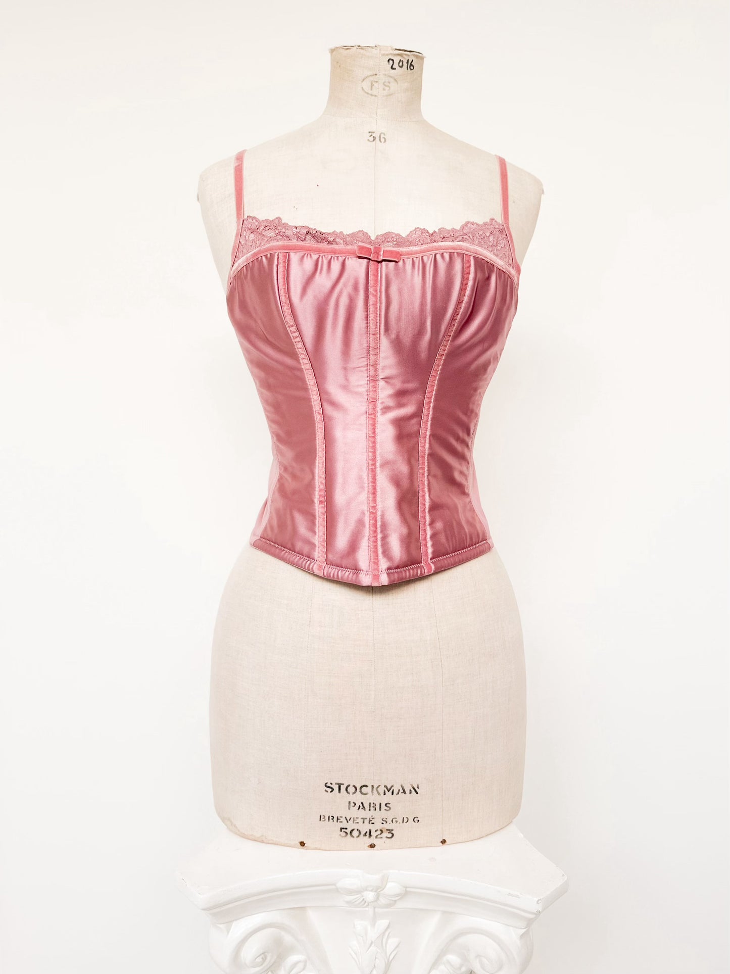 DUSTY ROSE BUSTIER (S -M/L)