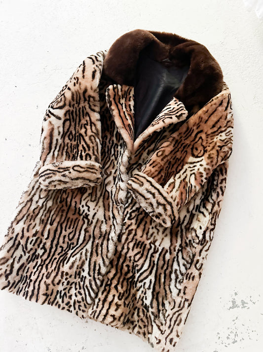 LEOPARD FAUX FUR COAT (L - XL)