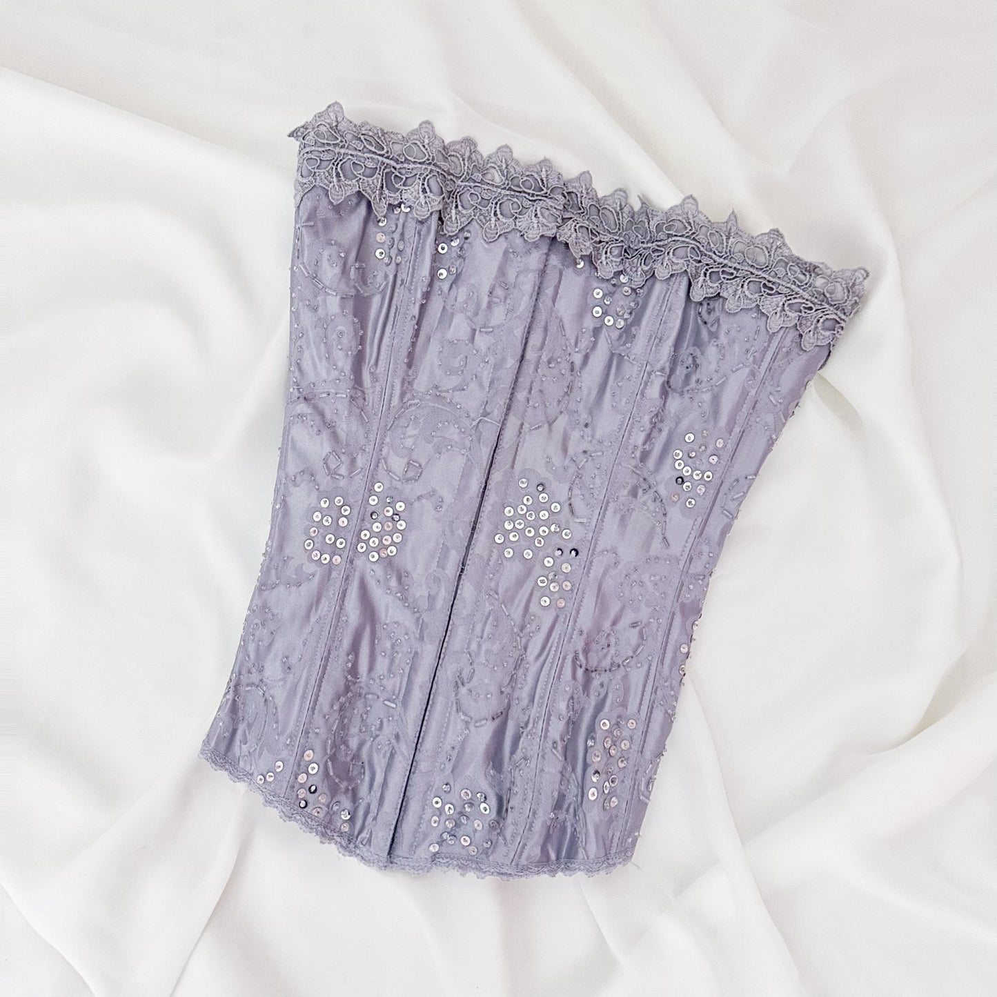 LILAC SILVER HOLLYWOOD CORSET (M - L)