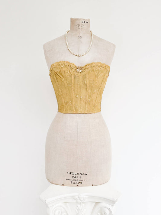 GOLDEN EMBROIDERY BUSTIER (75B/70C)