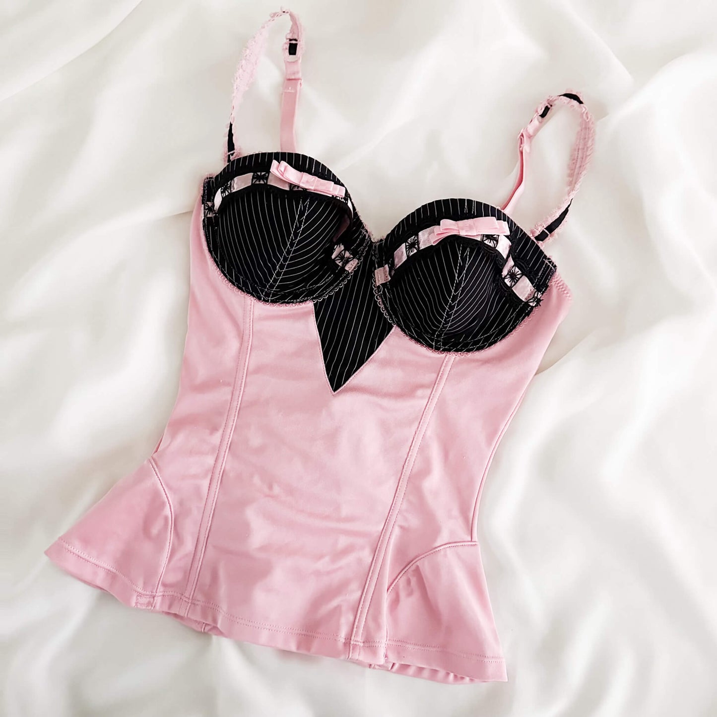 PINK PINSTRIPE BUSTIER (75B/70C)