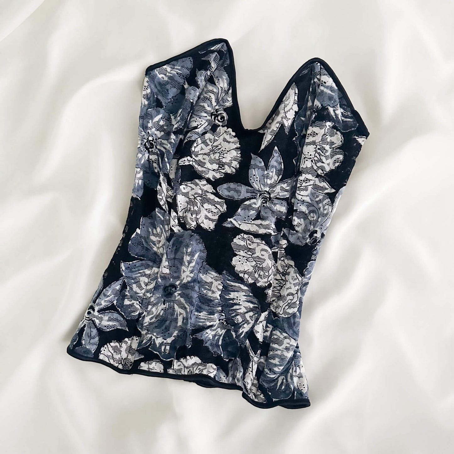 DARK FLORAL BUSTIER (XS - S/M)