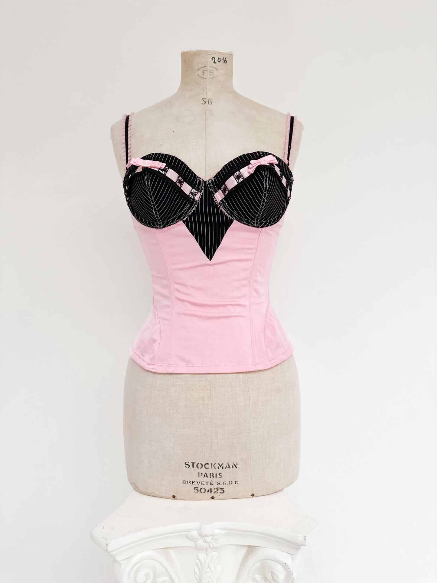 PINK PINSTRIPE BUSTIER (75B/70C)