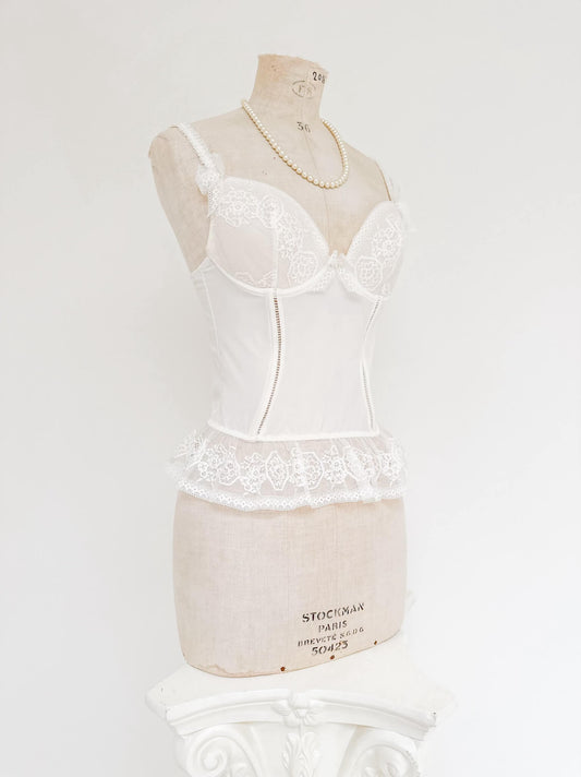 CLASSIC IVORY LACE BUSTIER (75B/70C)