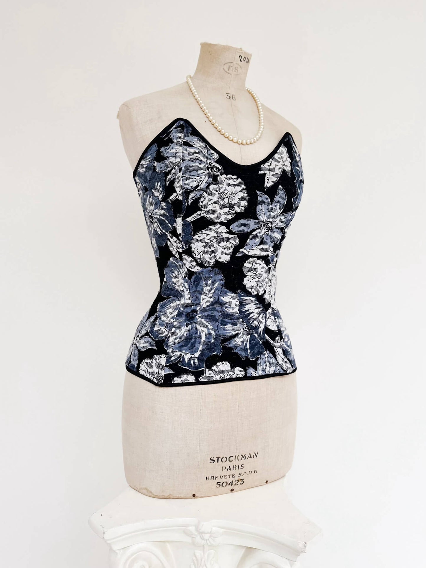 DARK FLORAL BUSTIER (XS - S/M)