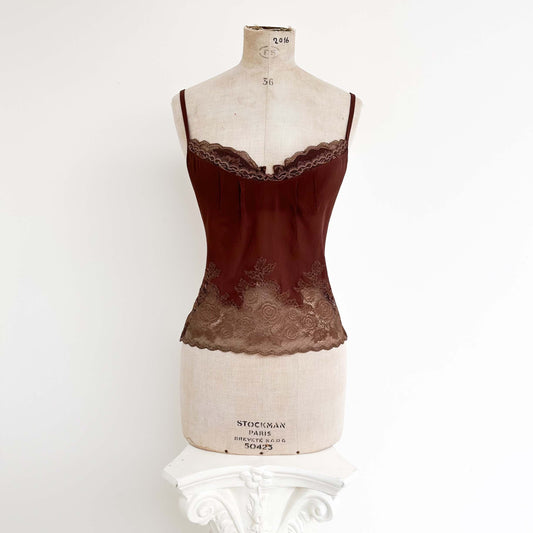 SILK LA PERLA CHOCOLATE BUSTIER (75B/70C)