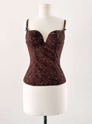 BROWN LACE BUSTIER (75C/80B)