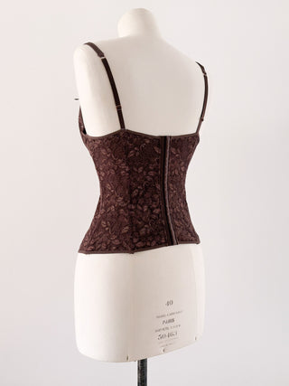 BROWN LACE BUSTIER (75C/80B)