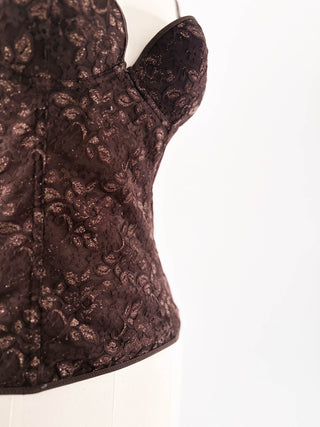 BROWN LACE BUSTIER (75C/80B)