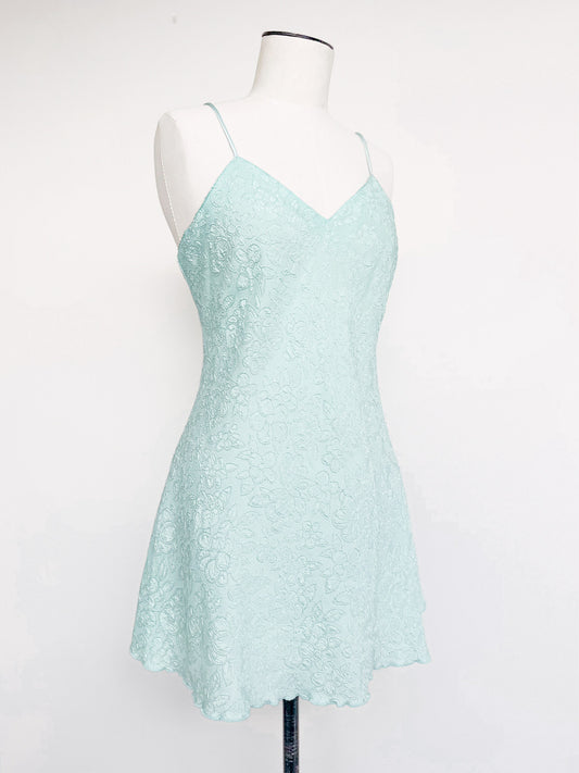 MINT JAQUARD CORSET DRESS (S - M)