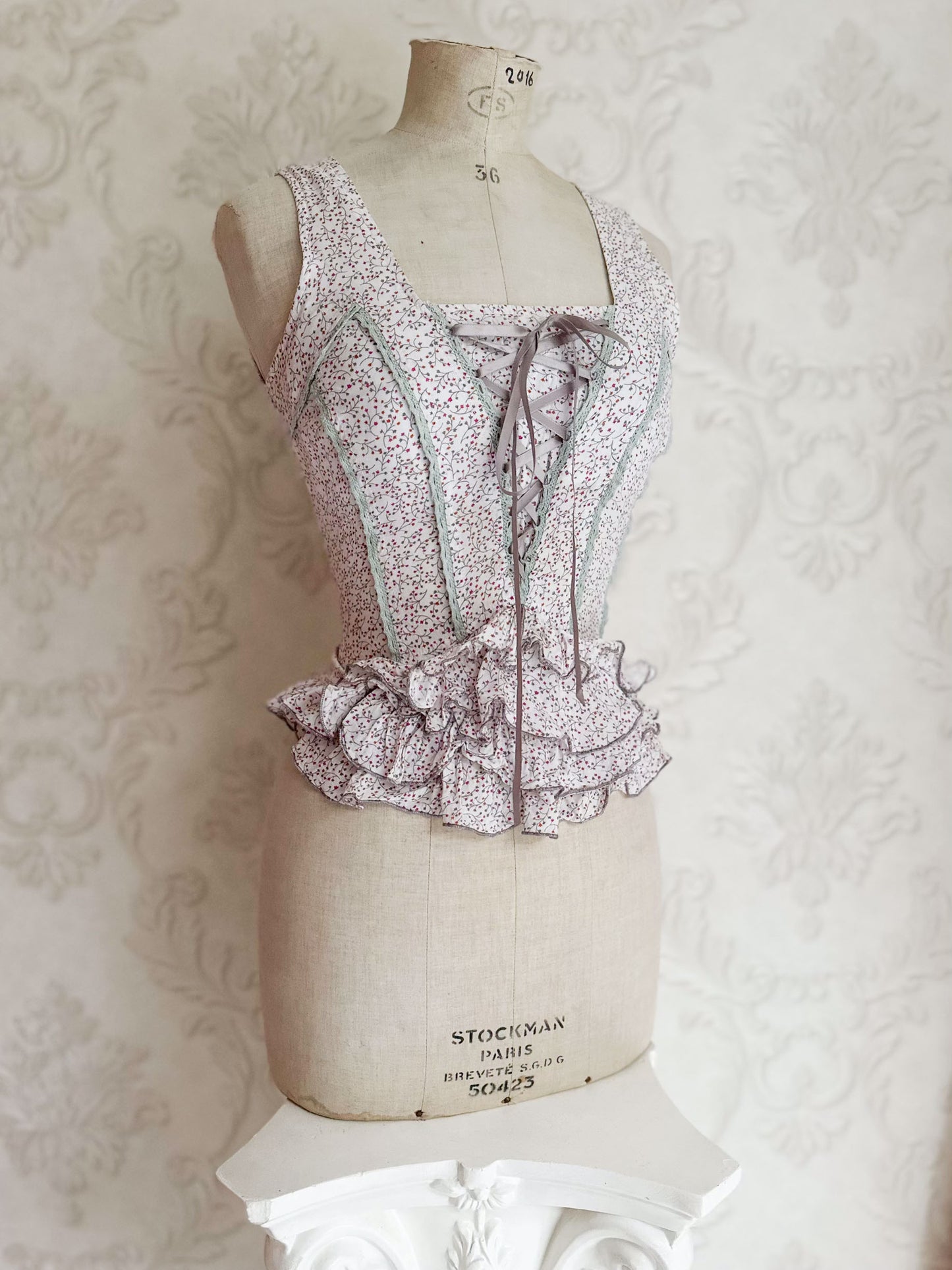 SOFT FLORAL COTTON BUSTIER (S - M)