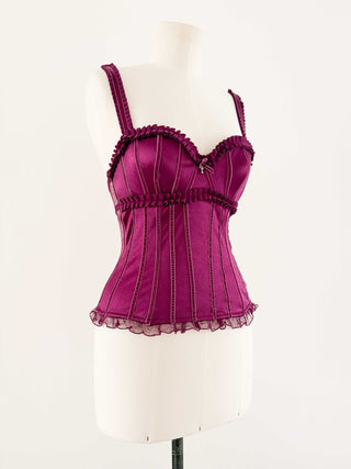 VELVET BUGANDY PLUM CORSET (75B/70C)