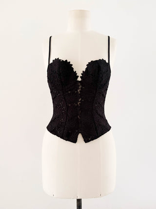 RARE RAVAGE BLACK FLORAL BUSTIER (70B/75A)