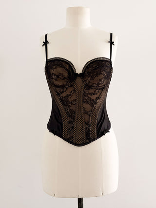 CLASSY BLACK LACE BUSTIER (70D/75C)