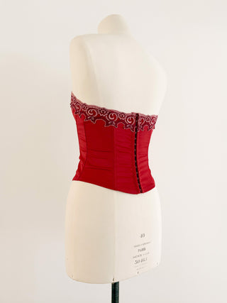 RED BAROQUE BUSTIER (XS/S - EU34/36)
