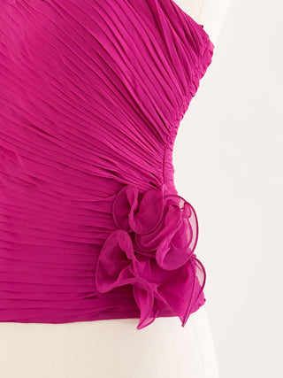 HOT PINK PLISSE CORSET (S - EU 36)