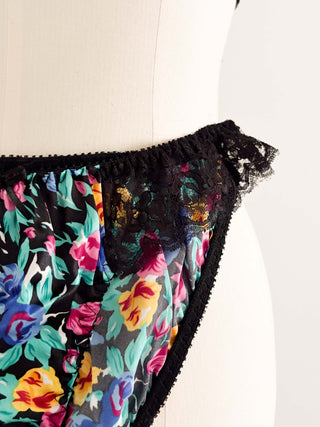 BLACK FLORAL LINGERIE SET
