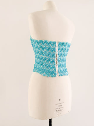 BLUE FRINGE BUSTIER (S - EU 36)