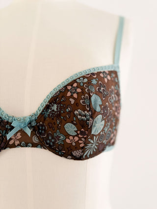 BROWN BABY BLUE BRA (75B/70C)
