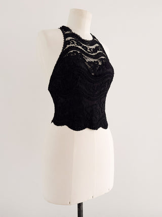 RARE LACE BLACK BUSTIER (70C/75B)