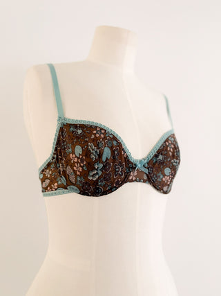 BROWN BABY BLUE BRA (75B/70C)