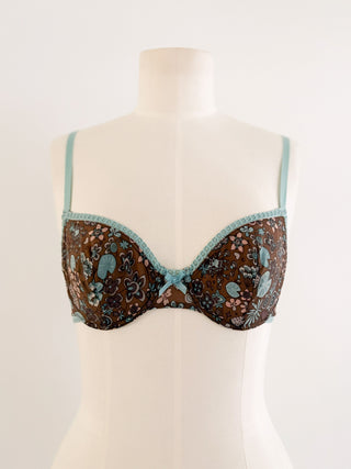 BROWN BABY BLUE BRA (75B/70C)