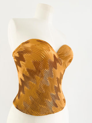 GOLD LA PERLE PLISSEE BUSTIER (70D/75C)