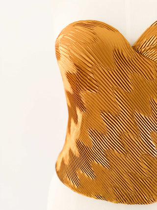 GOLD LA PERLE PLISSEE BUSTIER (70D/75C)