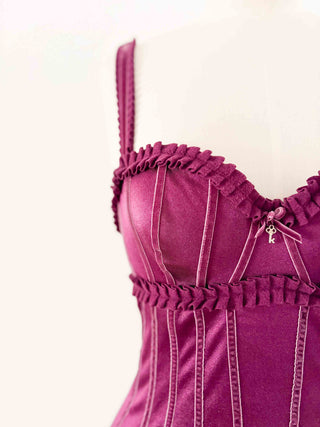VELVET BUGANDY PLUM CORSET (75B/70C)